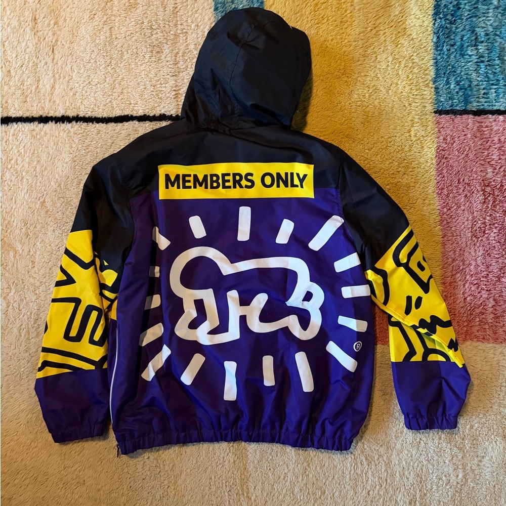 Members Only “Keith Haring”Graphic Windbreaker